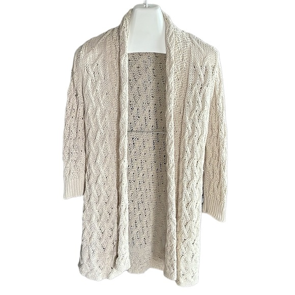 Tommy Bahama linen blend cable knit cardiagn - Picture 1 of 6